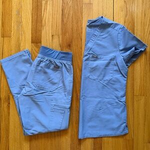 Figs Women's Light Blue Scrub Set